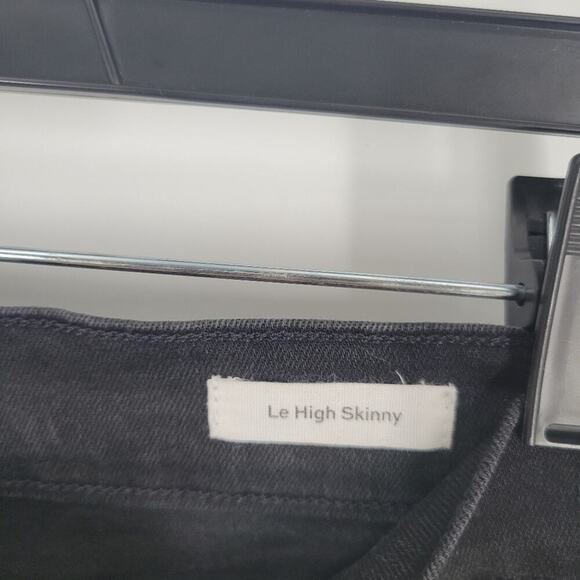 Frame Black Condor Raw Hem Le High Skinny Jeans 28 - Picture 5 of 9